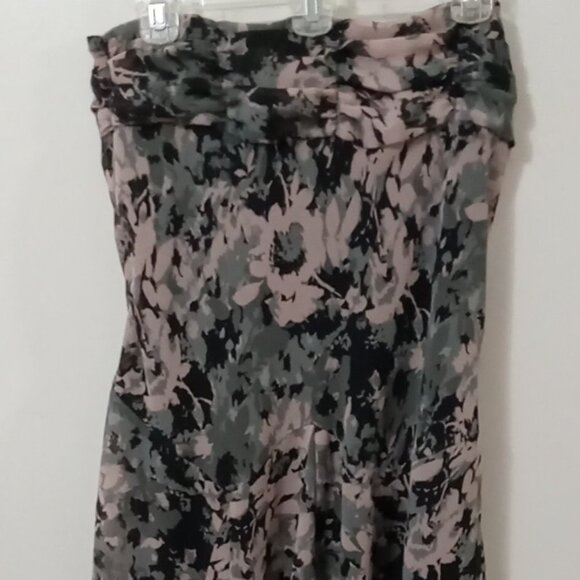 AXCESS A Liz Claiborne Company black gray and pink skirt size 10 fishtail style - Picture 9 of 16